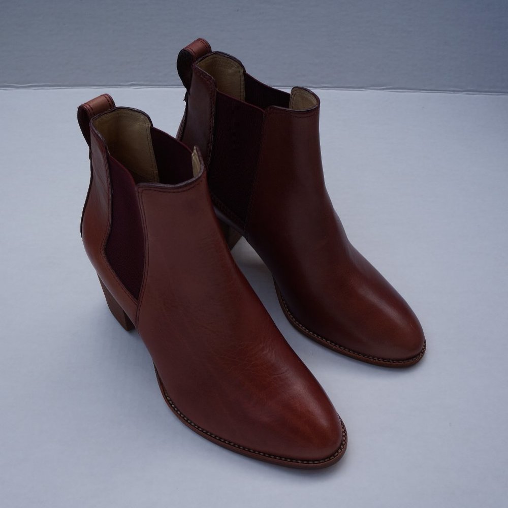 NEW Madewell Regan Leather Booties Brown Size 7